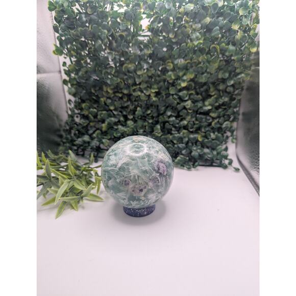 Rainbow Fluorite Sphere Heavy crystal display piece witch natural snowflake - Picture 4 of 5